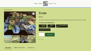 A screenshot of part of the EastFaceGame website